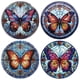 thumbnail image 1 of 4 Pieces Glass Window Clings Anti-Collision Butterfly Window Clings Decals Removable Non Adhesive Window Stickers Window, 1 of 5