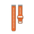 thumbnail image 2 of Sport Silicone Band for Samsung Galaxy Watch FE 40mm, Soft Wristband Dual-Colors Adjustable Sport Watch Strap for Samsung Galaxy Watch FE 40mm, Orange+Gray, 2 of 7