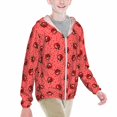 thumbnail image 2 of Cauagu Ladybugs On Red Polka Dot Print Sun Protection Jacket for Teen,Full-Zipper Long Sleeve Sun Shirts with Pockets UV Hoodie Shirts Outdoor Athletic Jacket-Medium, 2 of 7