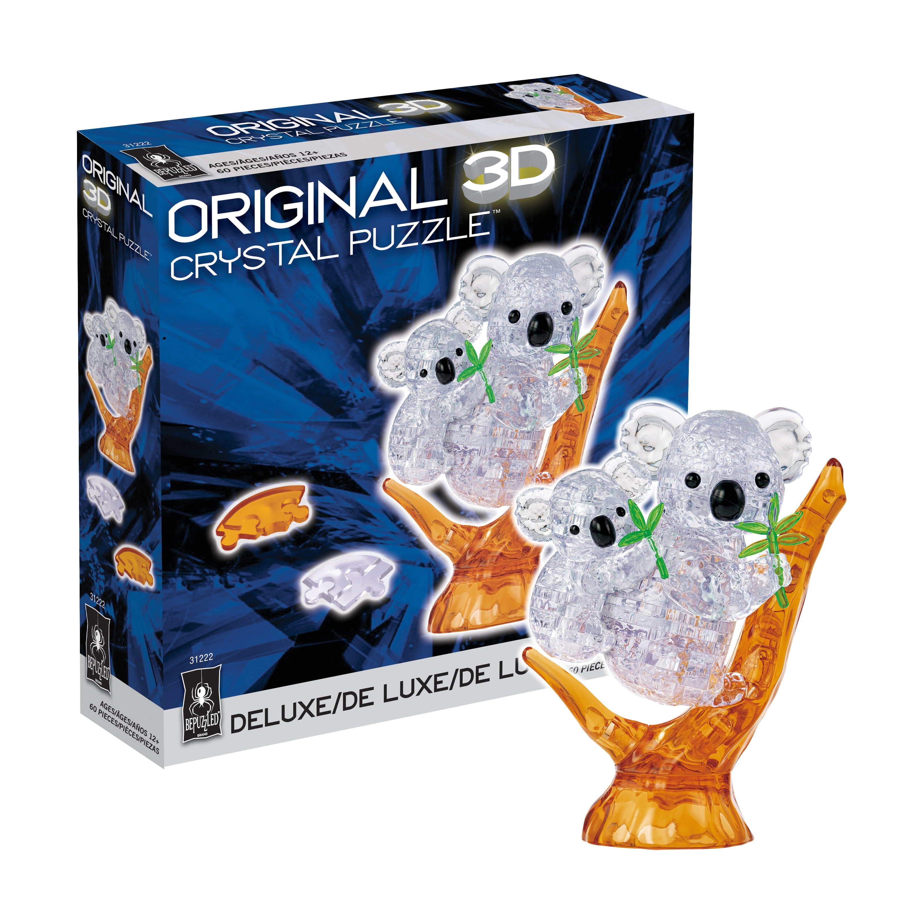 Koala Original Original 3D Crystal Puzzles from BePuzzled, Ages 12