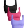 thumbnail image 5 of Traje de yoga sin costuras, a prueba de golpes, transpirable, para mujer, para correr, entrenar, deportes, fitness, belleza, sujetador trasero, 5 of 5