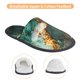 thumbnail image 3 of Fotbe Emerald Color Gold Marble Pantuflas Peludas para Mujer con Estampado, Zapatillas de Peluche, Zapatos de Invierno para Casa, Uso Interior y Exterior-Large, 3 of 8