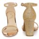 thumbnail image 3 of Sandalias de Tacón Grueso Perphy con Purpurina Color Oro 39, 3 of 6