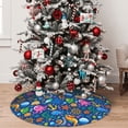 thumbnail image 4 of KLL 30" Christmas Tree Skirt Sea Fish Xmas Tree Skirts Mat for New Year Xmas Holiday Party Indoor Outdoor Home Decoration, 4 of 5