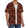 thumbnail image 2 of Sikiie fall Maple leaf Men's Cuban Shirt, Hawaiian Shirts, Business Casual Button Down Shirts, Short Sleeve Shirt-Large, 2 of 5
