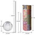 thumbnail image 5 of 20oz Pioneer Flower Skinny Tumblers Stainless Steel Tumbler with Lid and Straw,Vacuum Insulated Double Wall Travel Tumbler Cups with Cleaning Brush for Coffee,Tea, 5 of 6