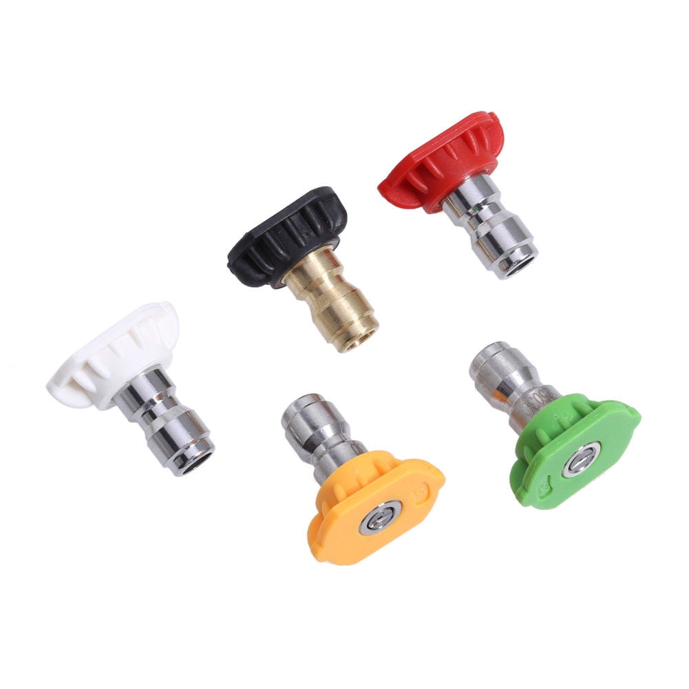 5 Pack Power Pressure Washer Spray Nozzle Tip Set Variety Degrees Quick Connect