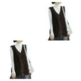 thumbnail image 2 of Guardoinrt Comfortable And Breathable Knit Sweater Vest For Men For Layering Cotton Sleeveless Vest Cardigan Classic Sweater Style Brown 2Set, 2 of 6