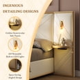thumbnail image 5 of Christopher Knight Home Luxury Velvet Upholstered Queen Bed with Headboard, LED Lights, Storage Side Panels, Beige, 5 of 10