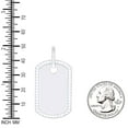 thumbnail image 2 of 925 Sterling Silver Mens Cubic-Zirconia Dog Tag Fashion Charm Pendant, 2 of 2