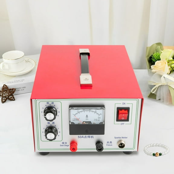 Miumaeov 50A 500W Jewelry Welding Machine Countertop Jewellery Spot Welder 0.5-1.2mm