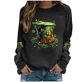 thumbnail image 2 of RKSTN Women's St Patrick's Day Sweatshirt Plus Size Crewneck Irish Gift St Patricks Luckys Shamrocks Graphic Print Hoodless Sweatshirts Top Womens Casual Round Neck Loose Fits Long Sleeve T Shirts, 2 of 5