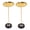 Gold+Black 074, variant on 35.43 L-Shape Coffee Table for Living Room, Modern Cocktail Table with Multi-layer Green Paint, Space-Saving Corner Table for Sofa Couch, Khaki Fiberboard