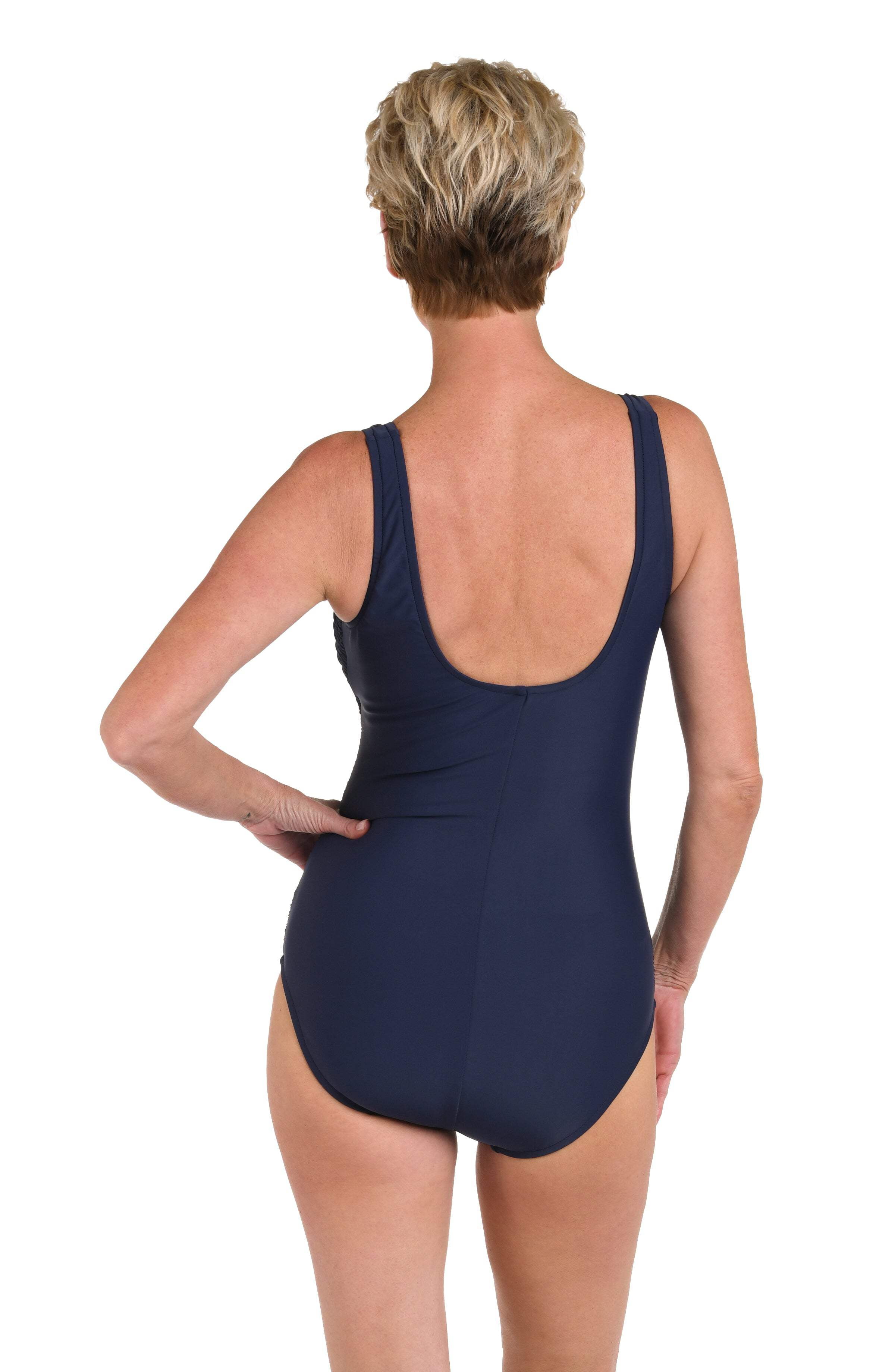 Solid Side Shirred One Piece - Walmart.com Solid Side Shirred One Piece - Walmart.com