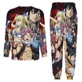 thumbnail image 6 of Fairy Tail Men's Lounge Pajamas Set 2-Piece Crew Neck Sleepwear Soft Long Sleeve Top & Pants for Sleep, Home & Vacation 2XL, 6 of 8
