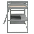thumbnail image 5 of EUROCO Twin Size Loft Bed with Desk and Shelf, Gray, 5 of 11