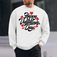 thumbnail image 2 of WREESH Sweatshirt for Men Graphic Happy Valentines Day Heart Printed Crewneck Pullover Sweatshirts Casual Spring Tops White, 2 of 6