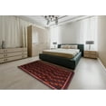 thumbnail image 5 of Ahgly Company Machine Washable Indoor Square Traditional Red Wine or Wine Red Area Rugs, 3' Square, 5 of 7