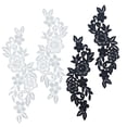 thumbnail image 3 of Par de Apliques de Encaje Sunnimix Accesorios de Manualidad Bricolaje Poliéster Duradero Blanco, 3 of 7