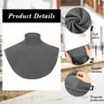 thumbnail image 4 of YEKEYI Turtleneck Dickey Extra Large Fake Collar Detachable Dickey Collar Half Mock Turtleneck for Men Women, 4 of 7