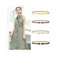 thumbnail image 4 of Extra-Skinny Waist Belt Metal Bow-knot No Buckle Thin Belt for Women Beige, 4 of 6