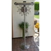 AZ Patio Heaters Tall Adjustable Stainless Infrared Heat Lamp with LED Lights