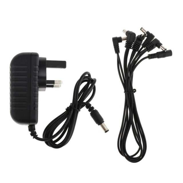 Cargador Adaptador De Corriente Con Efecto De Guitarra De 9 V CA / CC Con Cables De 1 A 5 Vías Sunnimix Cable de conexión en cadena de 1 a 5 vías