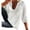 White, variant on Eiyaclvo 3/4 Sleeve T Shirts for Women Summer Trendy Lace Eyelet Tops U Neck Solid Color Tees Casual Loose Fit Clothes Comfy Lightweight Shirts