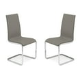 thumbnail image 2 of Casabianca Home Aurora Set of 2 Top Grain Dining Chairs Leather - Taupe, 2 of 3