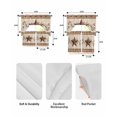 thumbnail image 5 of Farmhouse Texas Star Brown Swag Kitchen Curtains Sets for Windows 24 Inch Length, Berry Vintage Wooden Short Window Curtain Panels Swags Valances and Tiers 3 Piece Set for Cafe/Dining Room, 5 of 5
