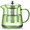 Green-18.6oz, variant on Black 18.6oz Borosilicate Glass Stovetop Kettle with Removable Stainless Steel Infuser