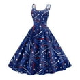 thumbnail image 4 of SAATLERI Womens Y2K Sleeveless Cocktail Dress 4th of July Patriotic Dress Stretchy Slim Fit Summer Evening Party Dress, 4 of 5