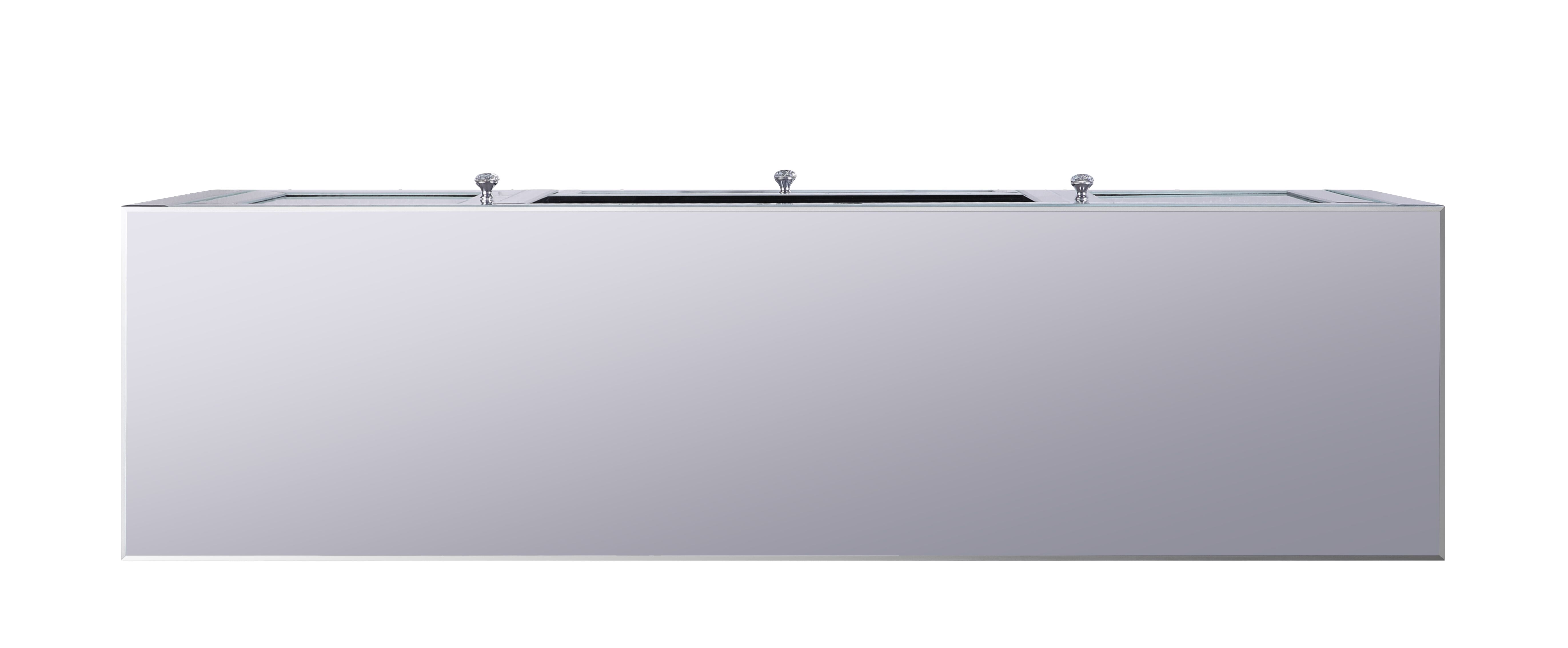 TV Stand Mirrored & Faux Diamonds