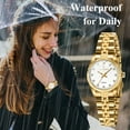 thumbnail image 5 of Watches for Woman Classic Quartz Wrist Watch Stainless Steel Watchband Waterproof Wristwatch Gifts for Woman, 5 of 8