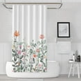 thumbnail image 1 of Floral Shower Curtain Colorful Flower Fabric Bathroom Curtains Set with 6 Hooks Watercolor Decorative Modern Accessories, Waterproof and Machine Washable (36"*72"), 1 of 6