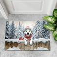 thumbnail image 4 of Playful Dalmatian Welcomes Winter Snowy Day with Cardinal Bird Doormat Dog Lover Indoor Outdoor Welcome Mat - 2017, 4 of 5