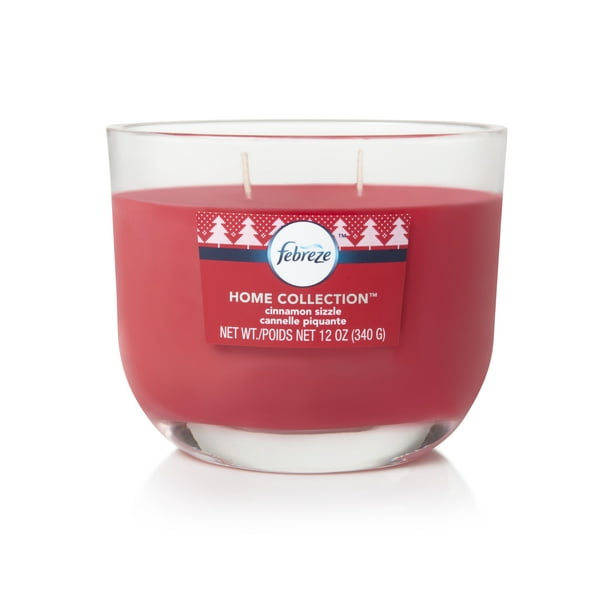 Febreze Cinnamon Sizzle 12oz 2 Wick Candle, Red