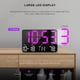 thumbnail image 2 of Reloj Digital, Reloj de Pared Digital con Control Remoto, Reloj LED Pantalla Grande con Fecha Semana Temperatura para Sala de Estar, 2 of 5