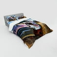 thumbnail image 2 of Ambesonne Vintage Bedding Set 4 Pcs, Rusty Abandoned Cars, Queen, Pale Coffee and Blue, 2 of 2