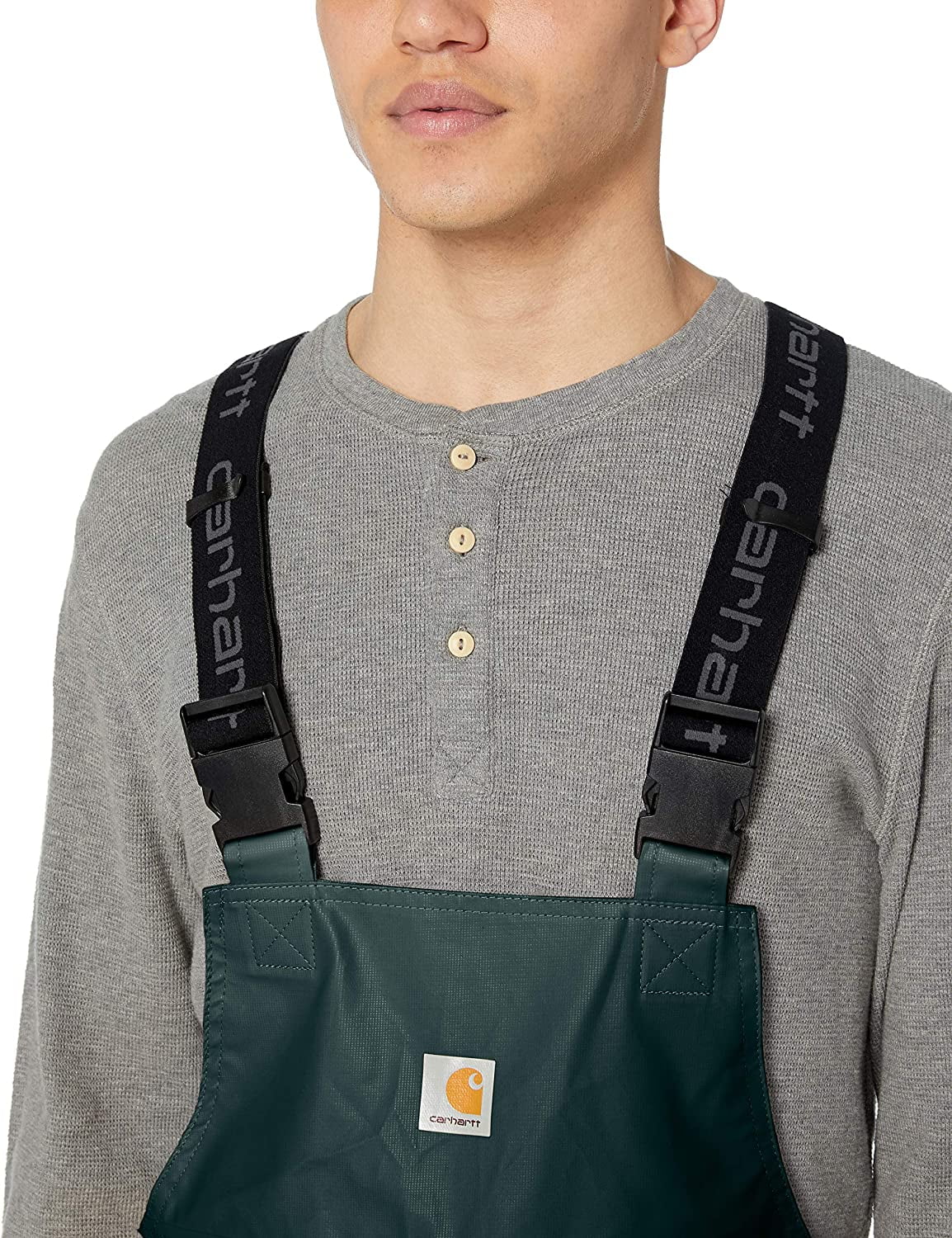 Carhartt Men's Lightweight Waterproof Rainstorm Bib Overalls, Canopy