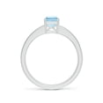 thumbnail image 2 of ANGARA Natural Octagonal Aquamarine Engagement Ring with Diamonds in 14K White Gold for Women (Size-7x5mm) | March Birthstone, Birthday, Anniversary, Jewelry Gift for Women | Natural Aquamarine Ring, 2 of 11