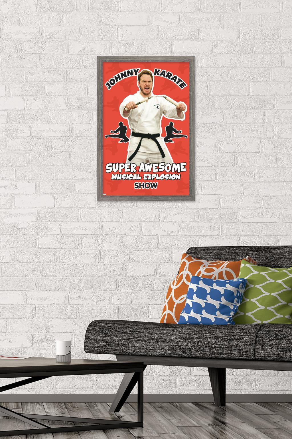 Parks and Recreation - Johnny Karate Wall Poster, 14.725" x 22.375" Framed
