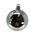 thumbnail image 4 of 2.3 Inch Shiny, Glitter and Matte Silver Plastic Ball Ornaments Set of 12, 4 of 9