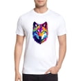 thumbnail image 1 of Playera Blanca Camiseta Unisex Estampada De Moda Lobo, 1 of 4