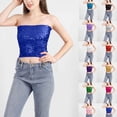 thumbnail image 2 of Umfun Women's Scene-Stealing Sequin Tube Top - Sparkly Glitter Crop Top, Dazzling Strapless Bandeau for Night Out, Rave & Daily Wear, 2 of 9