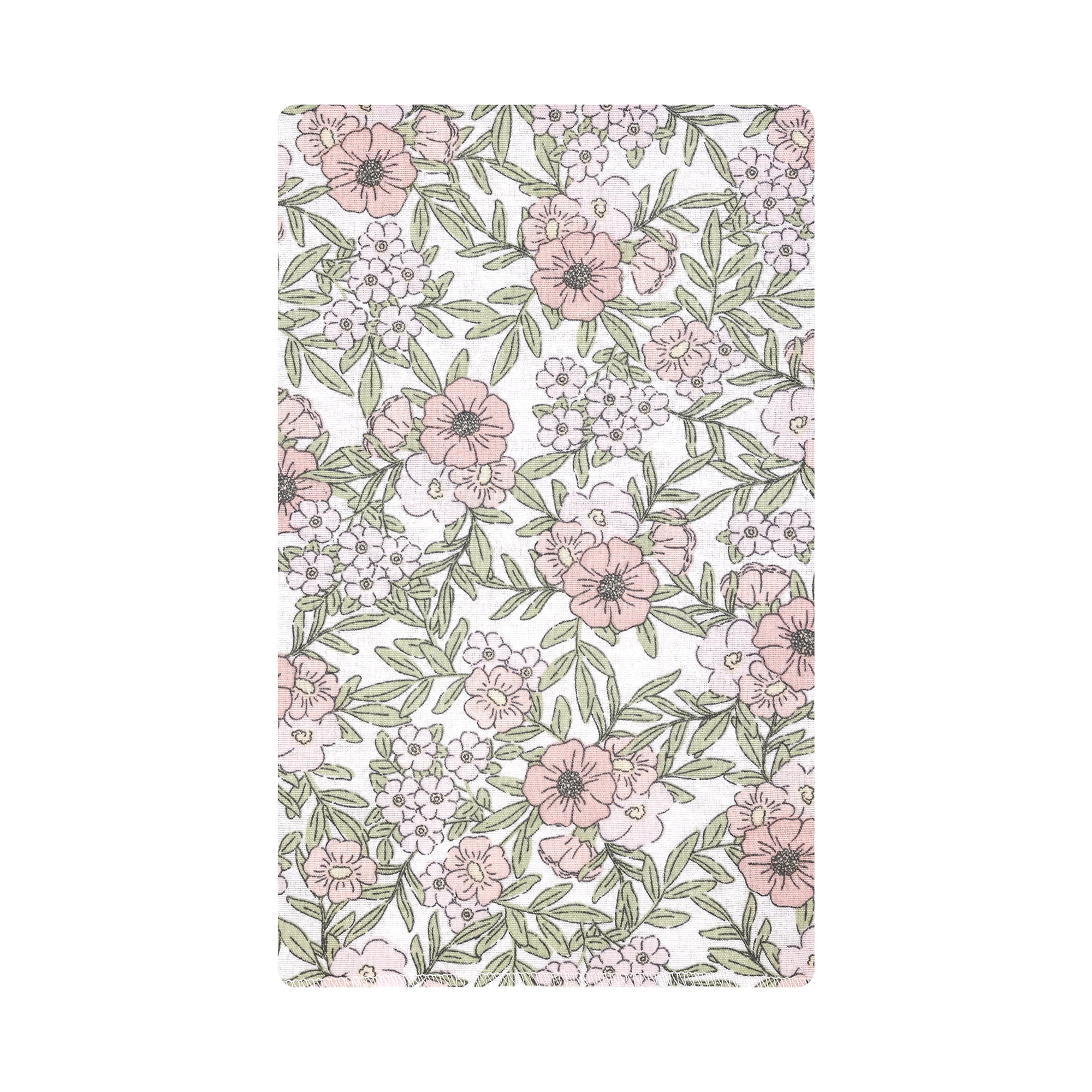 Hudson Baby Girl Cotton Polyester Flannel Burp Cloths 10-Pack, Soft Pink Floral, One Size