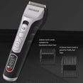 thumbnail image 4 of Qarigey Cortadora de pelo eléctrica para adultos, cortadora de barba inalámbrica, juego de peluquería, afeitadora con pantalla LCD Digital, Cuidado del cabello Blanco, 4 of 6