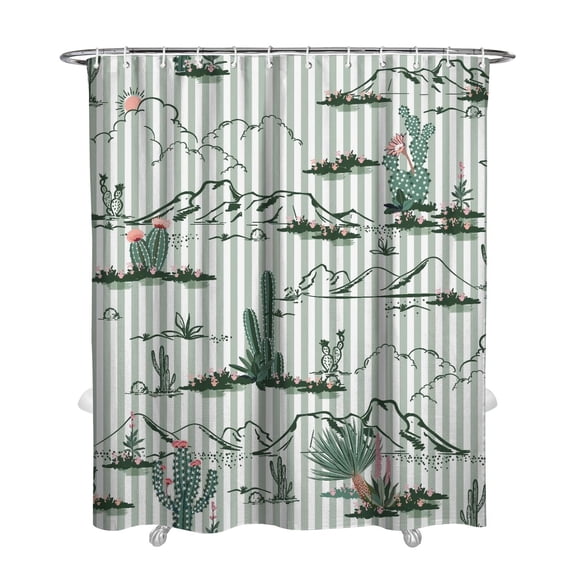 Premium Tropical Beach Landscape Shower Curtain - 72" x 84" Waterproof Polyester with Metal Grommets, Boho Coastal Paradise Design, Fade-Resistant & Machine Washable