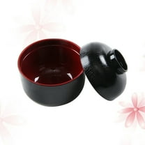 EXHUMKY Japanese Small Bowl Black Perfect for Salads and Appetizers 1Pc
