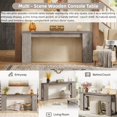 thumbnail image 3 of Fnova 70.9" Farmhouse Console Table for Entryway, Long Narrow Wood Entryway Table, Easy Assembly, Gray, 3 of 13